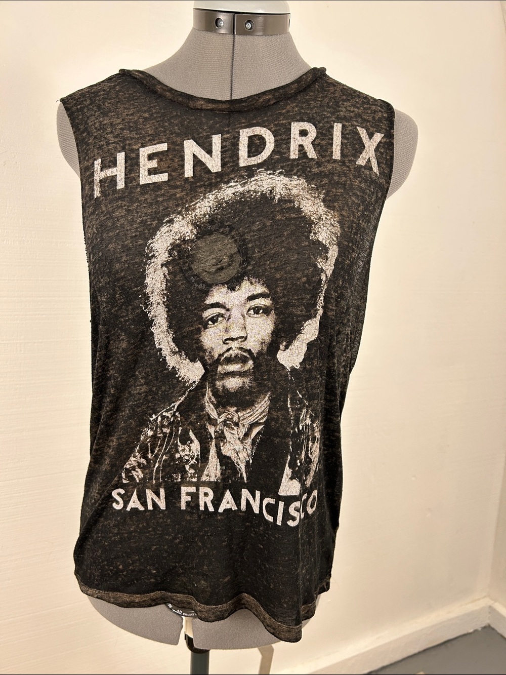 Jimi Hendrix San Francisco Black Muscle Tank